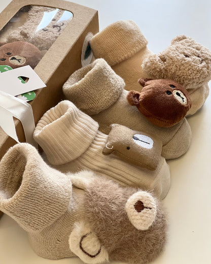 Baby Gift Box - The Teddy Bear Sock Collection
