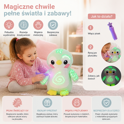 Magiczne Pluszowe Zabawki z Pisakiem Świecącym – Interaktywna Pluszowa Zabawka z Efektem Światła dla Dzieci