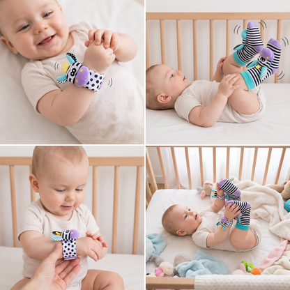 Sensory Baby Plush Socks and Wristband