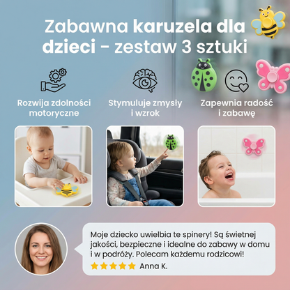 Zabawna karuzela dla dzieci – zestaw 3 sztuki