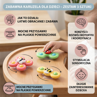 Zabawna karuzela dla dzieci – zestaw 3 sztuki